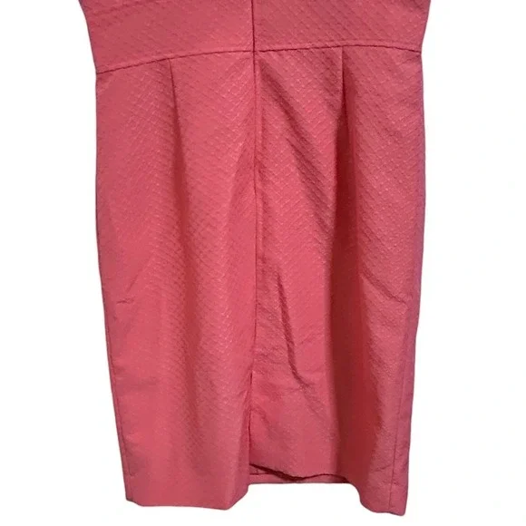 Tahari NEW Arthur S Levine Stella Coral Textured Cap Sleeve Sheath Dress Size 8 - Picture 10 of 12